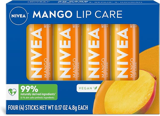Nivea MANGO LIP CARE, 0.17 OZ, PACK OF 4 - Image 5